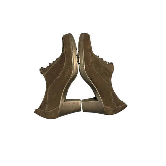 Women's Clarks Bendables Black Suede Oxford Lace-Up Pumps Shoes 80892 - 7 - Picture 5 of 12